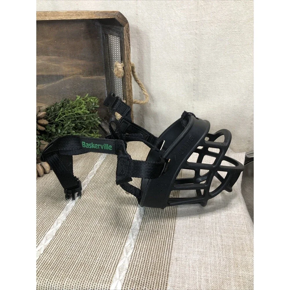 Baskerville Ultra Dog Muzzle Size 5 – Basket Style – Large Dogs – adjustable